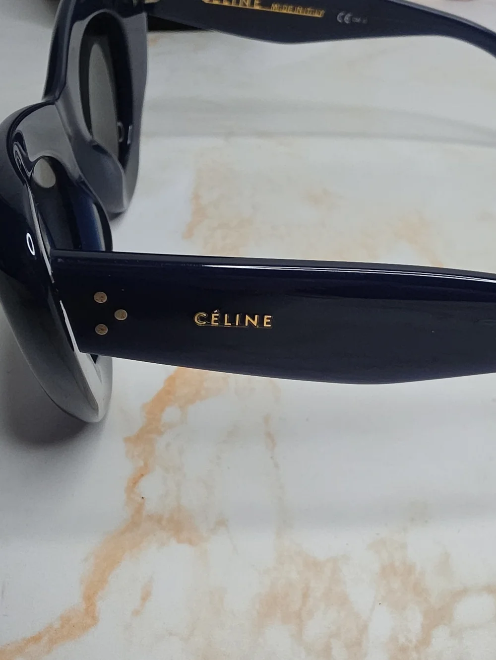 Celine Papillon Oversized Cat Eye Sunglasses Navy With Case